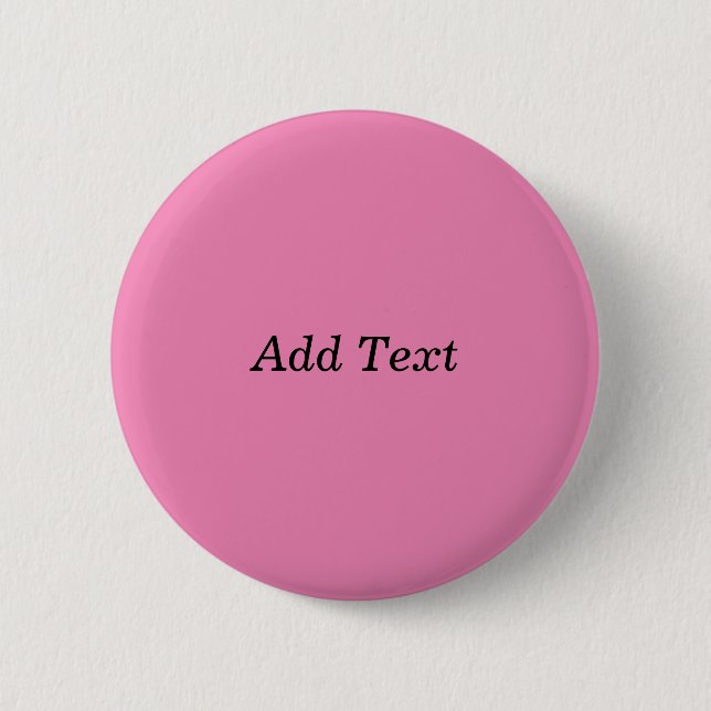 Badge Rond 5 Cm Modèle de texte personnalisable rose (Devant)