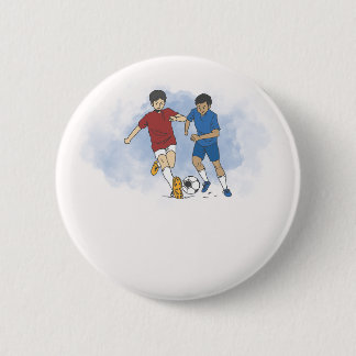Badge Rond 5 Cm Modèle d'invitation d'anniversaire de football pou