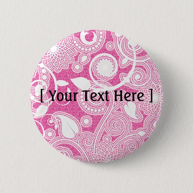 Badge Rond 5 Cm MODÈLE en rose - Customisé (Devant)
