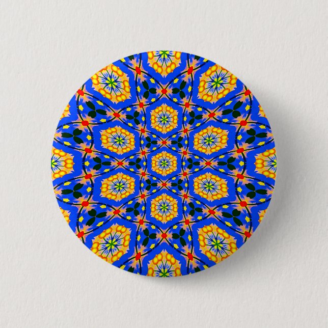 Badge Rond 5 Cm Modèle floral esthétique (Devant)