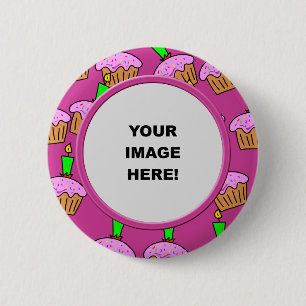 Badge Rond 5 Cm Modèle, frontière de gâteau