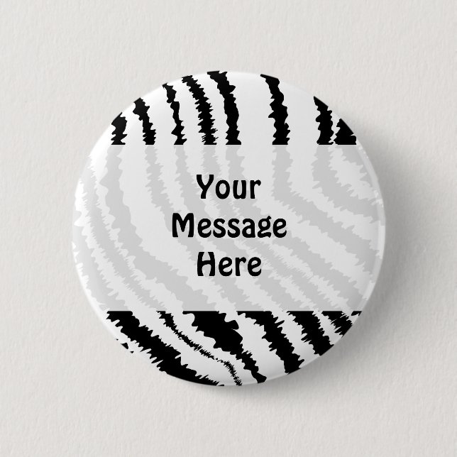 Badge Rond 5 Cm Modèle noir d'impression de zèbre (Devant)