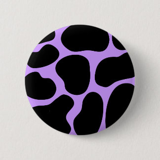 Badge Rond 5 Cm Modèle noir et pourpre d'impression de vache