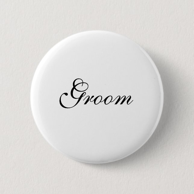 Badge Rond 5 Cm Modèle nuptiale de partie de marié (Devant)