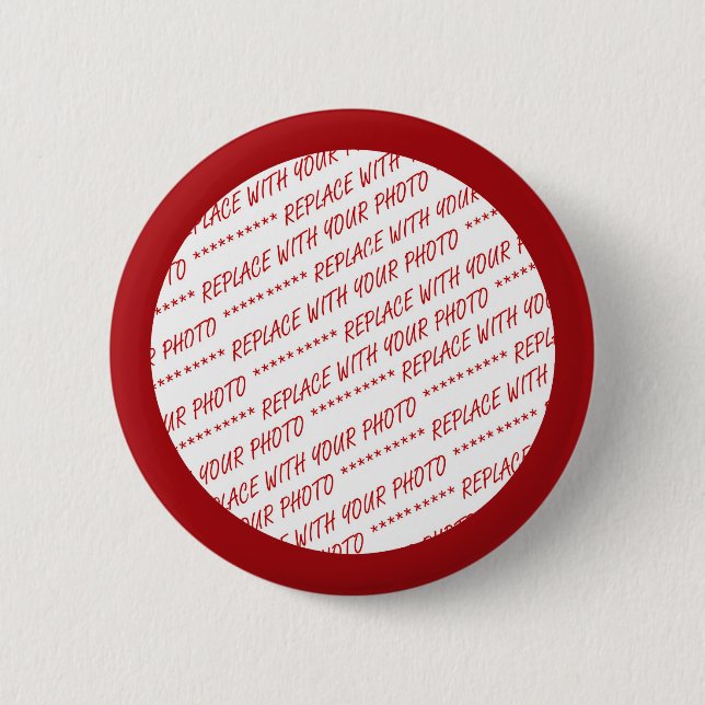 Badge Rond 5 Cm Modèle photo rouge découpé (Devant)