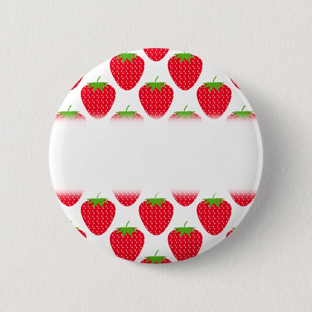 Badge Rond 5 Cm Modèle rouge de fraise (Devant)