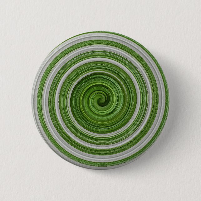 Badge Rond 5 Cm Modèle spiralé vert-blanc (Devant)