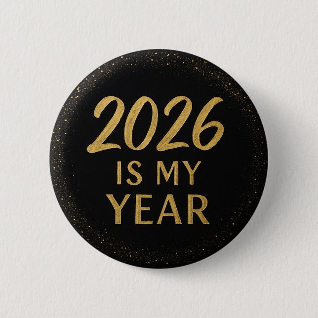 Badge Rond 5 Cm Modern Elegant 2026 is my Year  (Devant)