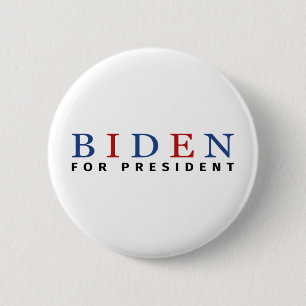 Badge Rond 5 Cm Moderne bleu rouge Joe Biden Président