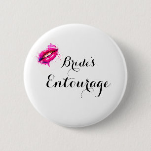 Badge Rond 5 Cm Moderne Calligraphie Mariages Entourage