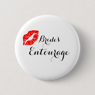 Badge Rond 5 Cm Moderne Calligraphie Mariages Entourage