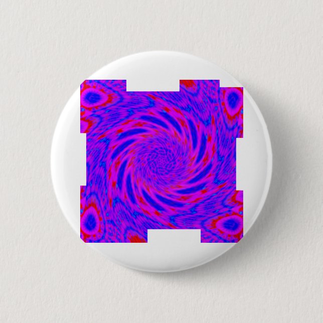 BADGE ROND 5 CM MODERNE MANDALA COULEUR ROSE (Devant)