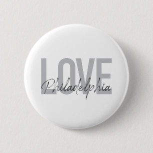 Badge Rond 5 Cm Moderne, simple, cool, design Lovez Philadelphie