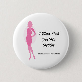 Badge Rond 5 Cm Mois de conscience de cancer du sein