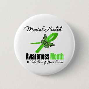 Badge Rond 5 Cm Mois de conscience de santé mentale