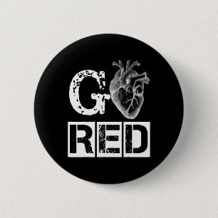 Badge Rond 5 Cm Mois de la santé Février American Heart Health