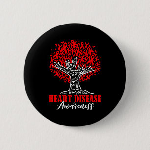 Badge Rond 5 Cm Mois de la sensibilisation à la maladie cardiaque