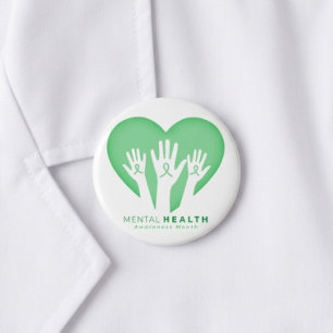 Badge Rond 5 Cm Mois de la sensibilisation à la santé mentale
