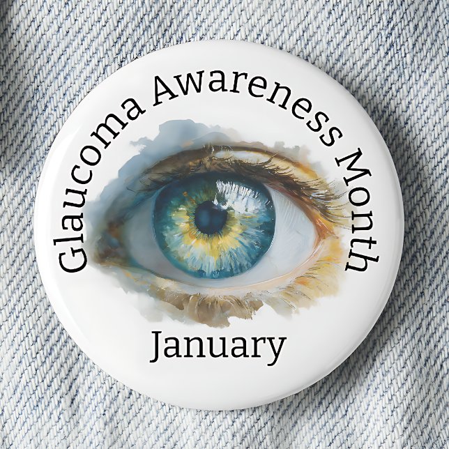 Badge Rond 5 Cm Mois de la sensibilisation au glaucome (Créateur téléchargé)