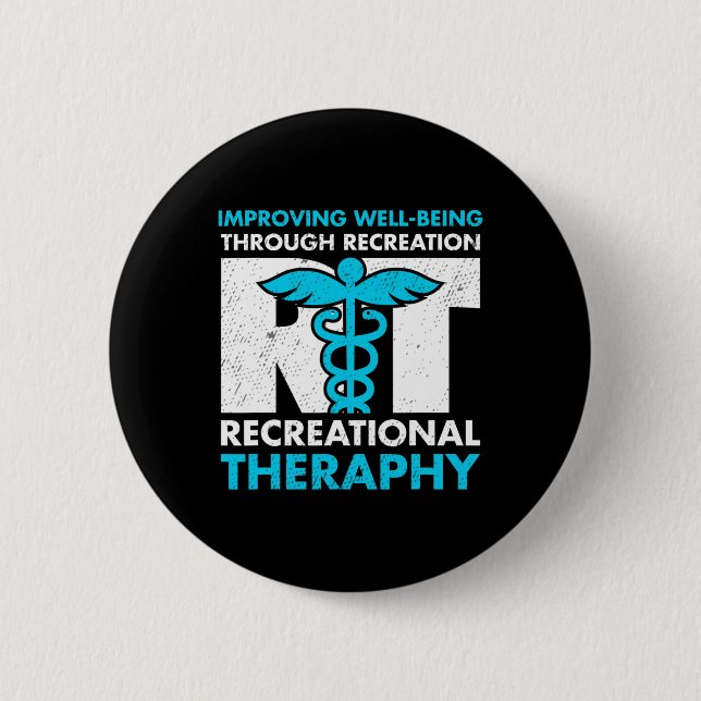 Badge Rond 5 Cm Mois de la thérapie récréative (Devant)