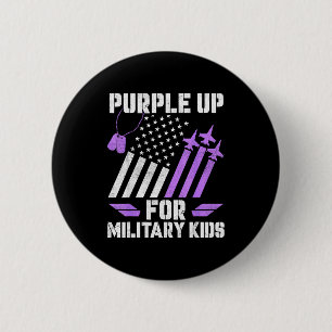 Badge Rond 5 Cm Mois de l'enfant militaire violet pour militaire