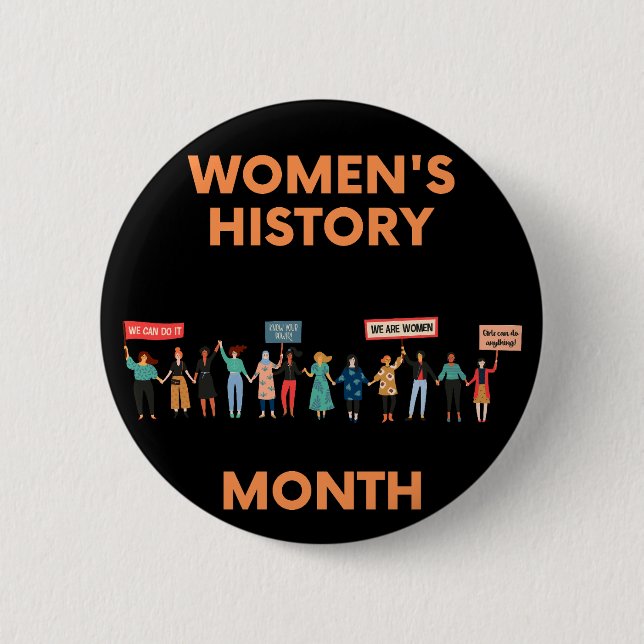 Badge Rond 5 Cm Mois de l'histoire des femmes (Devant)