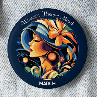 Badge Rond 5 Cm Mois de l'histoire des femmes dans la marine