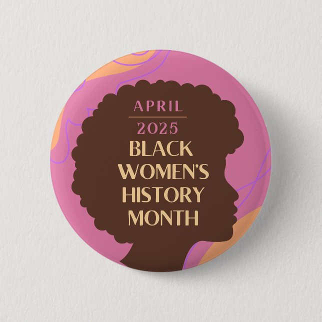 Badge Rond 5 Cm Mois de l'histoire des femmes noires (Devant)