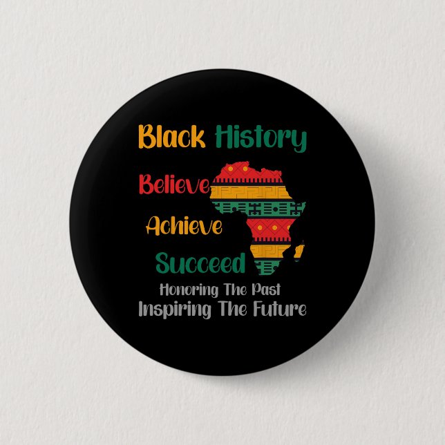 Badge Rond 5 Cm Mois de l'histoire des Noirs (Devant)