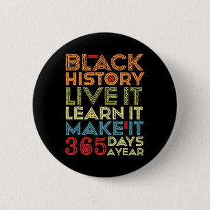Badge Rond 5 Cm Mois de l'histoire des Noirs 2025 Vivez-le Apprene