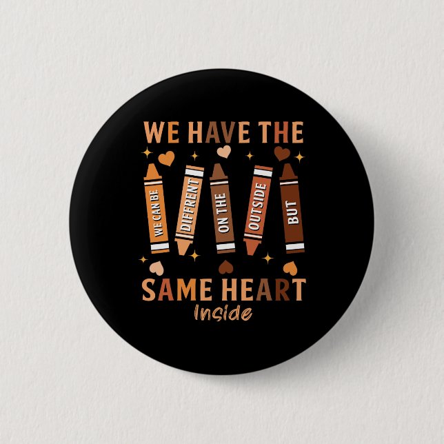 Badge Rond 5 Cm Mois de l'histoire des Noirs Afro-Américain Même c (Devant)