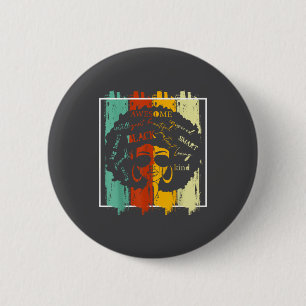 Badge Rond 5 Cm Mois de l'histoire des Noirs Afro-Américains à la