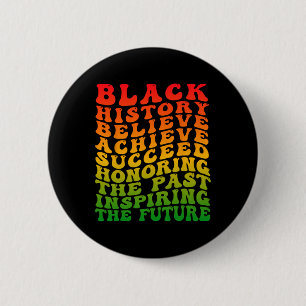 Badge Rond 5 Cm Mois de l'histoire des Noirs Croire Réussir Junete