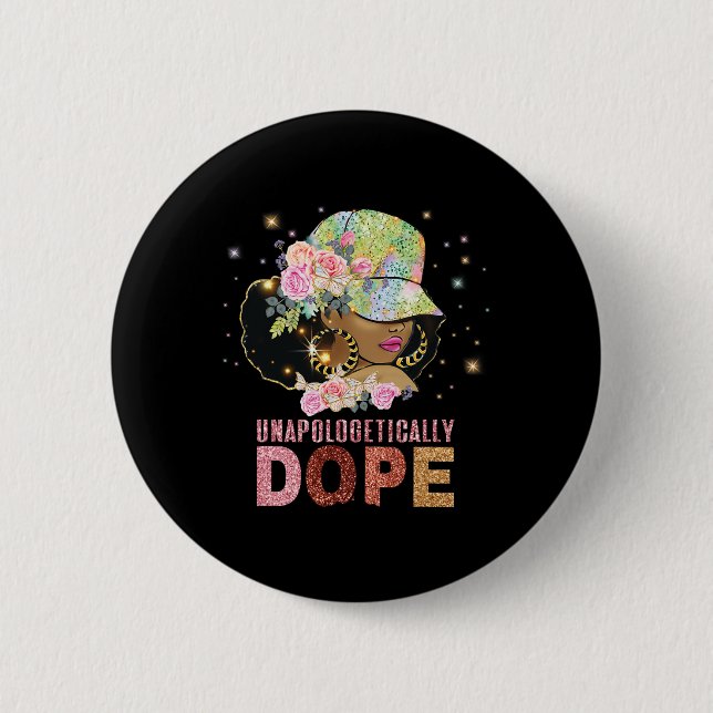 Badge Rond 5 Cm Mois de l'histoire des Noirs de drogues sans excus (Devant)