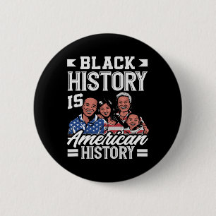 Badge Rond 5 Cm Mois de l'histoire des Noirs Drapeau américain Amé