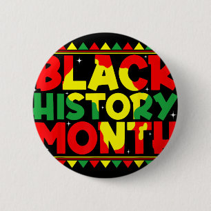 Badge Rond 5 Cm Mois de l'histoire des Noirs Fierté afro-américain