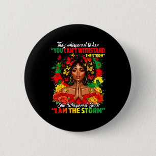 Badge Rond 5 Cm Mois de l'histoire des Noirs Fille africaine Femme