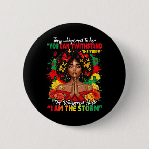 Badge Rond 5 Cm Mois de l'histoire des Noirs Fille africaine Femme