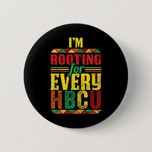 Badge Rond 5 Cm Mois de l'histoire des Noirs HBCU Je soutiens chaq