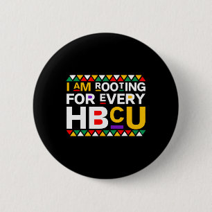 Badge Rond 5 Cm Mois de l'histoire des Noirs HBCU Je soutiens chaq