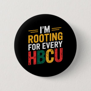 Badge Rond 5 Cm Mois de l'histoire des Noirs Hbcu Je soutiens chaq