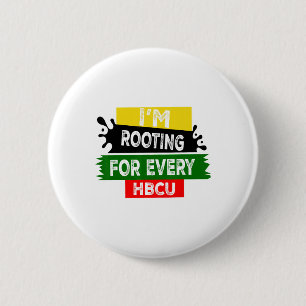 Badge Rond 5 Cm Mois de l'histoire des Noirs Hbcu Je soutiens chaq