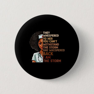 Badge Rond 5 Cm Mois de l'histoire des Noirs Infirmière fière Noir