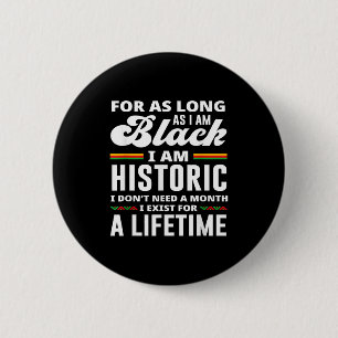 Badge Rond 5 Cm Mois de l'histoire des Noirs Je suis historique