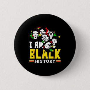 Badge Rond 5 Cm Mois de l'histoire des Noirs Je suis l'histoire no
