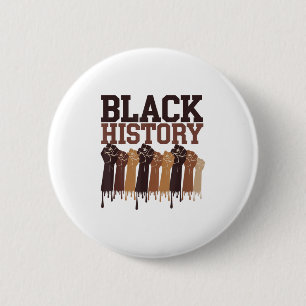 Badge Rond 5 Cm Mois de l'histoire des Noirs Mains Symbole Afro Mo