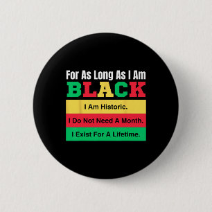 Badge Rond 5 Cm Mois de l'histoire des Noirs tant que je suis fier