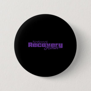 Badge Rond 5 Cm Mois de récupération - Logo violet