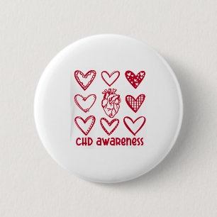 Badge Rond 5 Cm Mois de sensibilisation à la cardiopathie anatomiq