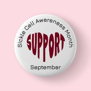 Badge Rond 5 Cm Mois de sensibilisation à la drépanocytose de Bour